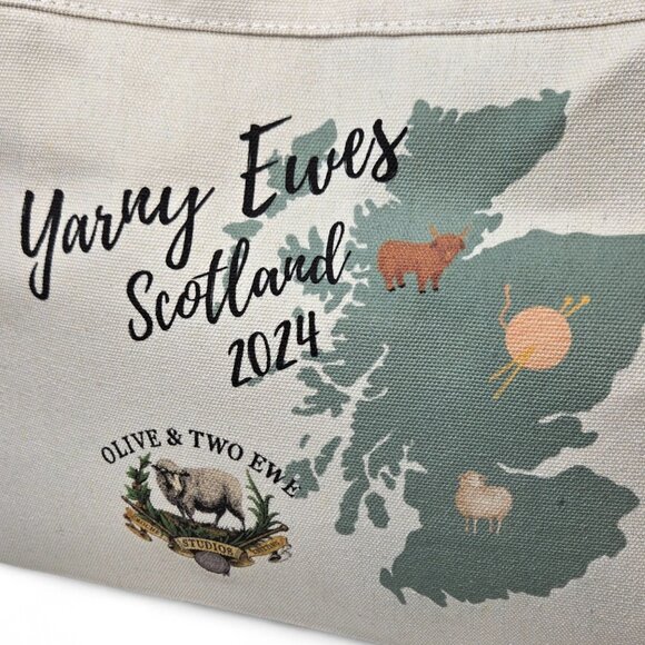 NWT Porter Lane Home Canvas Shoulder Tote Bag Scotland Graphics Shopper Travel - Picture 6 of 8